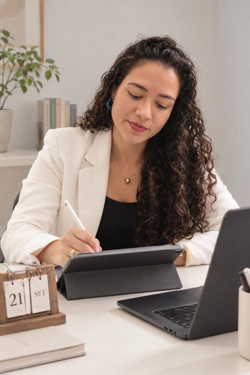 Atendimento psicológico online, em frente ao computador